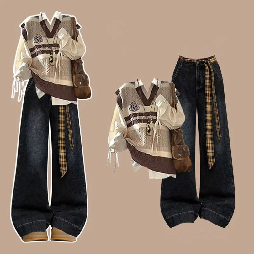 Moda feminina conjunto outono/ - Korean Lifestyle avaliação e preço