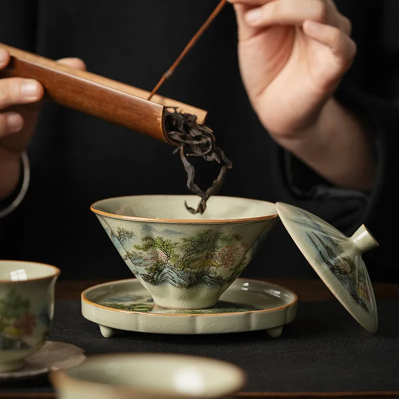 Xícara de chá de cerâmica Jing - Celadon Ceramic Cup avaliação e preço