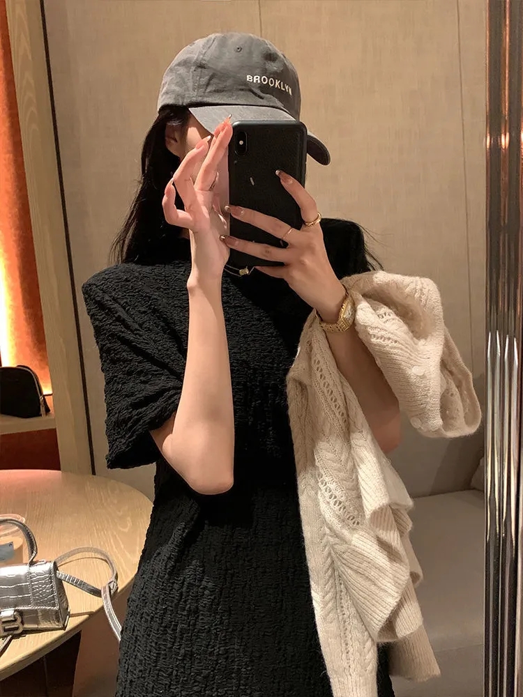 Vestido Midi T-Shirt Plissado  - Korean Lifestyle avaliação e preço