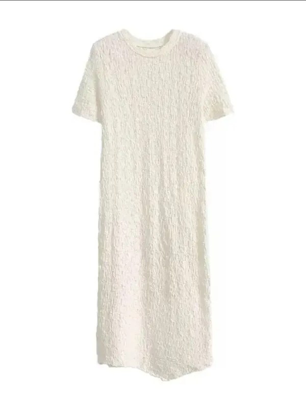 Vestido Midi T-Shirt Plissado  - Korean Lifestyle avaliação e preço